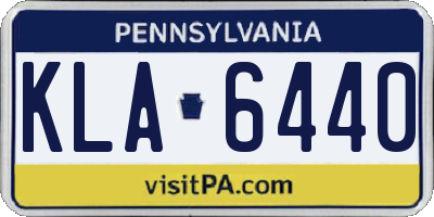 PA license plate KLA6440