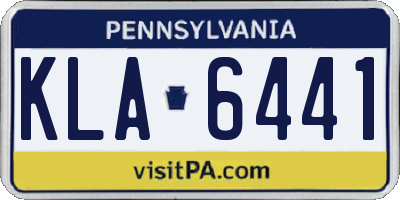 PA license plate KLA6441