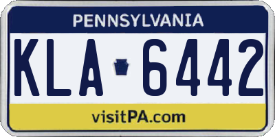 PA license plate KLA6442