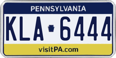 PA license plate KLA6444