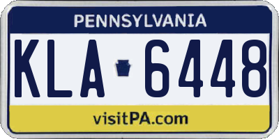 PA license plate KLA6448