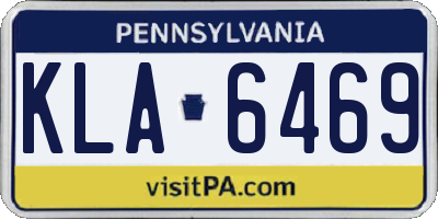 PA license plate KLA6469