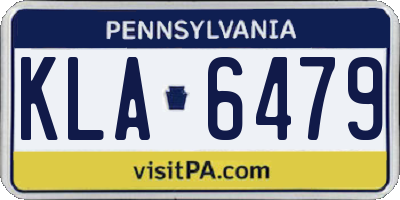PA license plate KLA6479