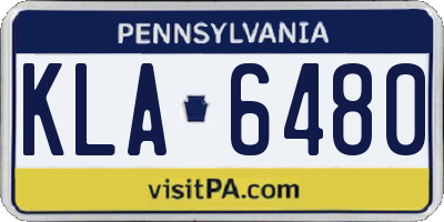 PA license plate KLA6480