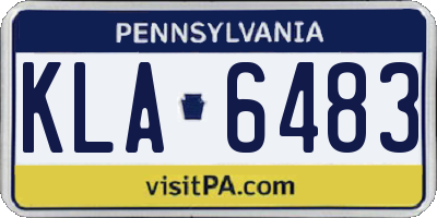 PA license plate KLA6483