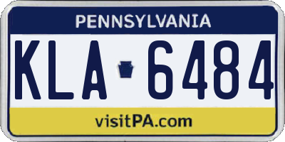 PA license plate KLA6484