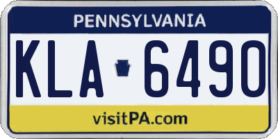PA license plate KLA6490