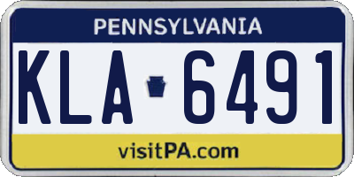 PA license plate KLA6491