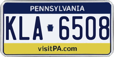 PA license plate KLA6508