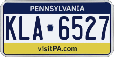 PA license plate KLA6527