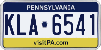 PA license plate KLA6541