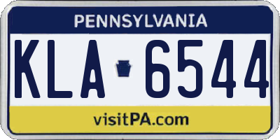 PA license plate KLA6544