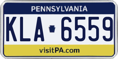 PA license plate KLA6559