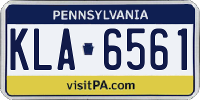 PA license plate KLA6561