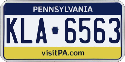 PA license plate KLA6563