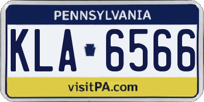 PA license plate KLA6566
