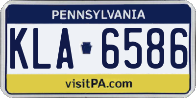 PA license plate KLA6586