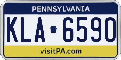 PA license plate KLA6590