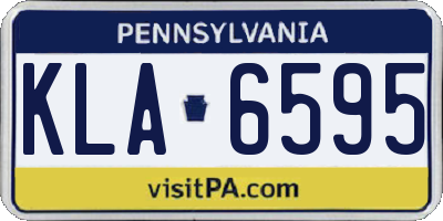 PA license plate KLA6595