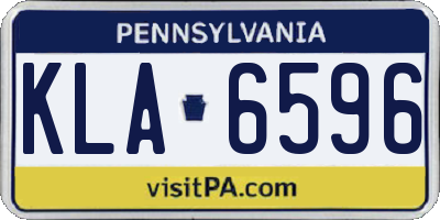 PA license plate KLA6596