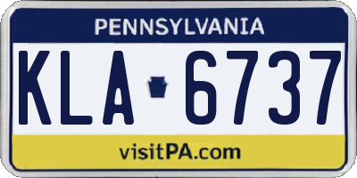 PA license plate KLA6737