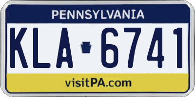 PA license plate KLA6741