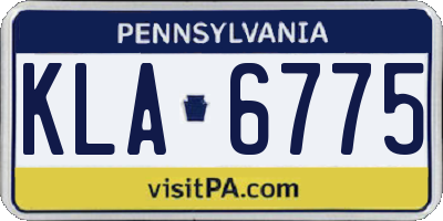 PA license plate KLA6775