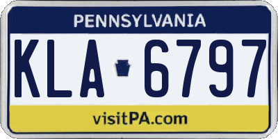 PA license plate KLA6797