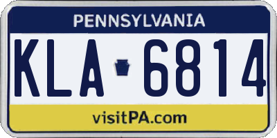 PA license plate KLA6814