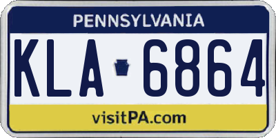 PA license plate KLA6864