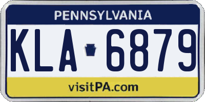 PA license plate KLA6879