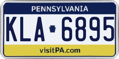 PA license plate KLA6895