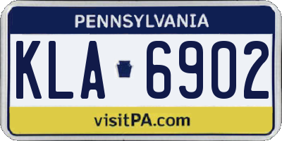 PA license plate KLA6902