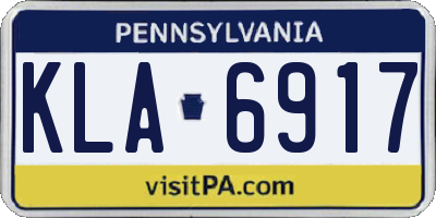 PA license plate KLA6917