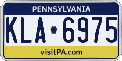 PA license plate KLA6975