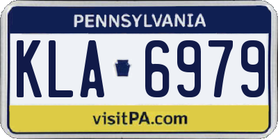 PA license plate KLA6979