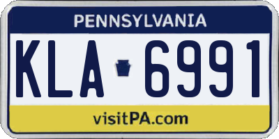 PA license plate KLA6991