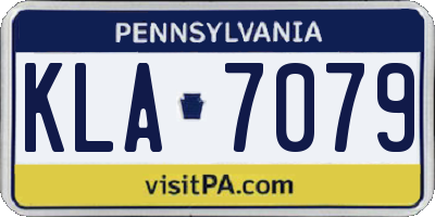 PA license plate KLA7079