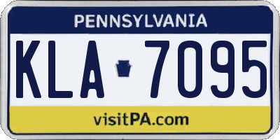 PA license plate KLA7095