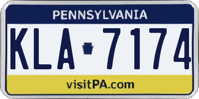 PA license plate KLA7174