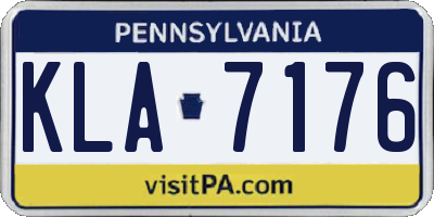 PA license plate KLA7176