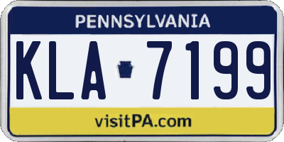 PA license plate KLA7199