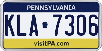 PA license plate KLA7306