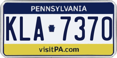 PA license plate KLA7370