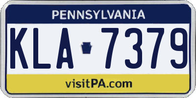 PA license plate KLA7379