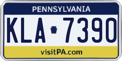 PA license plate KLA7390