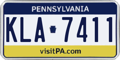 PA license plate KLA7411