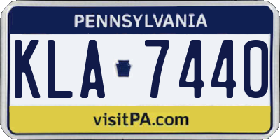 PA license plate KLA7440