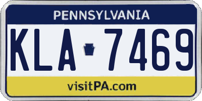 PA license plate KLA7469