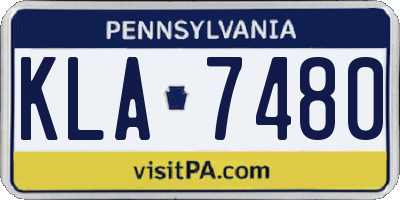 PA license plate KLA7480
